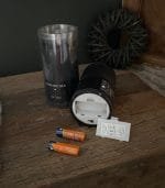 Ledkaarsen op Batterijen - Zwart- 12cm - Afbeelding 2