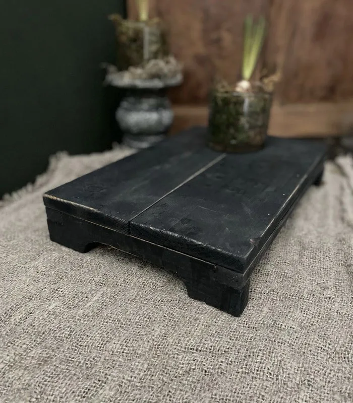 Houten Plateautje - Black Washed - 30cm - Afbeelding 2