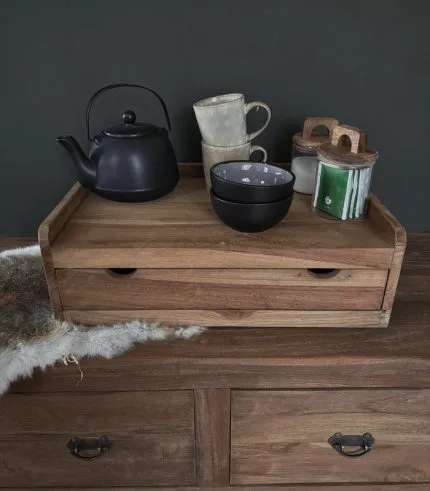 houten plateau met lade - zozowonen.nl