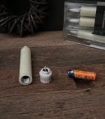 Ledkaarsen op Batterijen - Creme - 15cm - Afbeelding 3