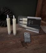 Ledkaarsen op Batterijen - Creme - 15cm - Afbeelding 5
