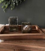 Windlicht Glas - Vierkant - 11x11x16cm - Afbeelding 2