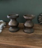 Houten Kandelaar - 15cm - Afbeelding 2