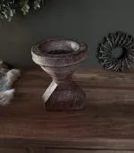 Houten Graan Kandelaar - 19cm - Afbeelding 3