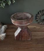 Houten Graan Kandelaar - 20cm - Afbeelding 3