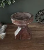 Houten Graan Kandelaar - 20cm - Afbeelding 3