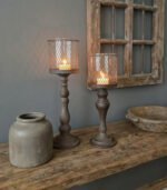 metalen kandelaar met windlicht - zozowonen.nl