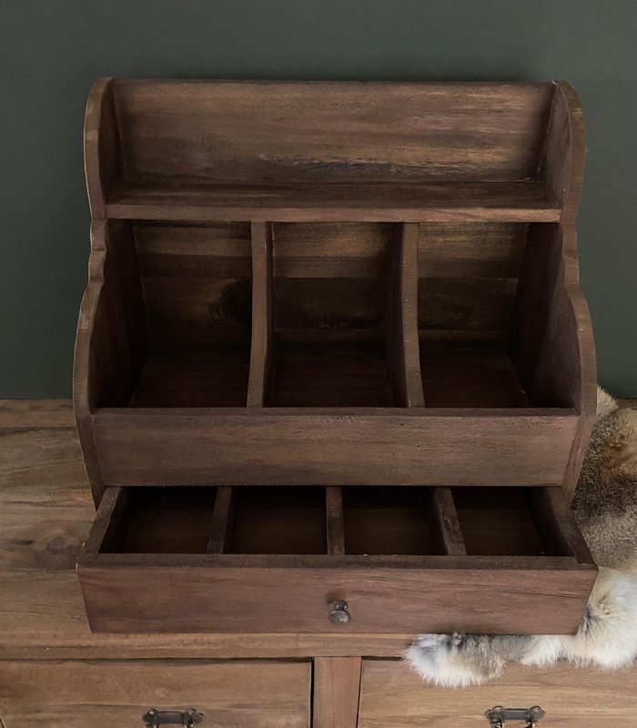 houten gruttersbak keuken - zozowonen.nl Gruttersbak - 3 vakken - 1 Lade - 50cm - Afbeelding 2