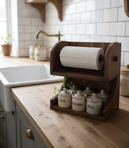 houten keukenrolhouder - zozowonen.nl