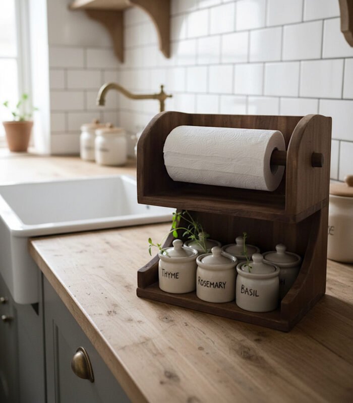 houten keukenrolhouder - zozowonen.nl