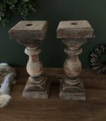 Houten Baluster Kandelaar - 30cm - Afbeelding 2