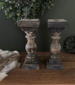 Houten Baluster Kandelaar - 30cm - Afbeelding 2