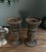 Houten Kandelaar - 20cm - Afbeelding 3