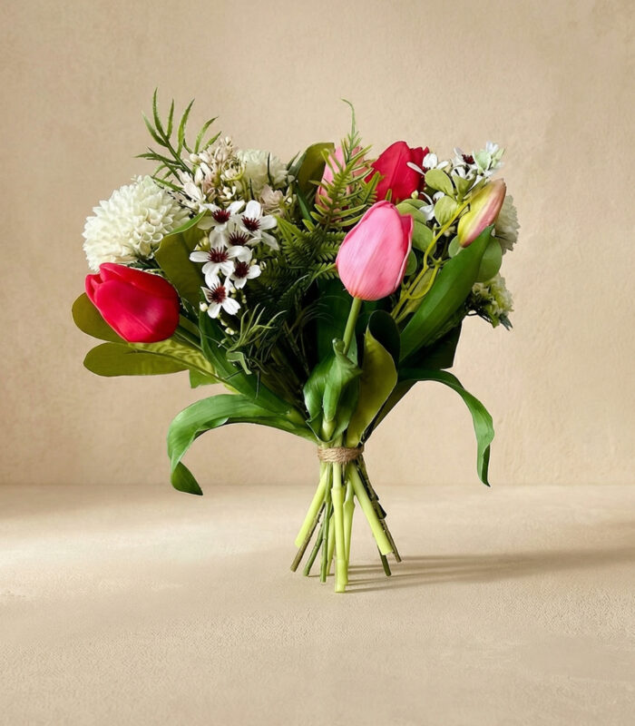 kunstbloemen gemengd boeket tulpen - zozowonen.nl