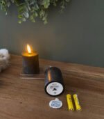 Ledkaarsen op Batterijen - Zwart- 7cm - Afbeelding 2