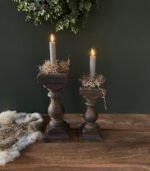 landelijke houten kandelaar - zozowonen.nl