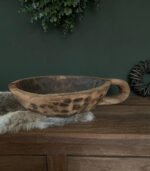 Oud Houten Schaal - Rond - Landelijk - 33cm - Afbeelding 4