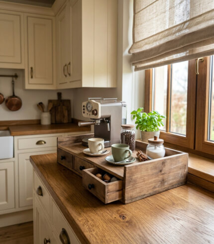 houten plateau met lades - zozowonen.nl