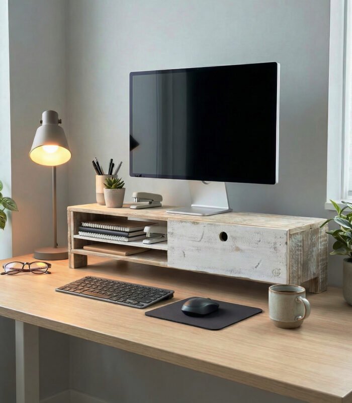 Houten Monitor Verhoger hout - zozowonen.nl