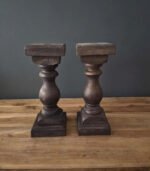 houten baluster kandelaars - zozowonen.nl