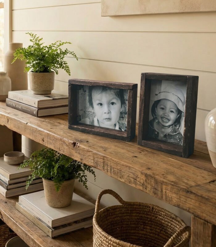 houten fotolijst bruin - zozowonen.nl