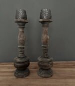 landelijke houten kandelaars - zozowonen.nl