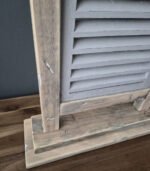 Dubbele Louvre luik op Voet - 70cm - Lichtgrijs - Naturel - Afbeelding 4