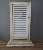 Louvre luik op Voet - 70cm - Wit - Naturel - Afbeelding 2