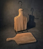 4 Houten Broodplankjes - Borrelplankjes - Metalen Houder - Afbeelding 2