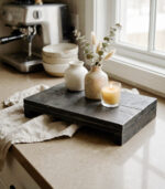 Landelijk Houten Plateau – Zwart – Decoratief Dienblad / Verhoging