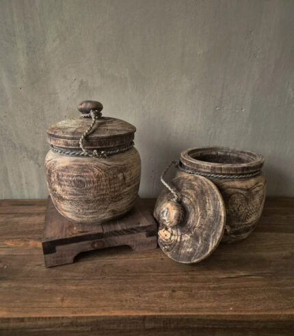 houten pot met deksel - zozowonen.nl