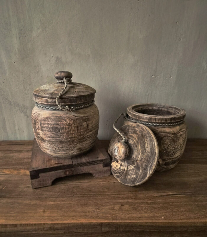 houten pot met deksel - zozowonen.nl