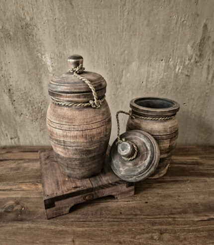 houten potten landelijk woonaccessoires - zozowonen.nl