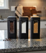 Opbergblikken met Kijkvenster – Metaal – Voorraadpotten Keuken