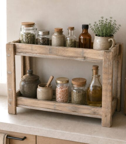 decoratieve houten rek - zozowonen.nl