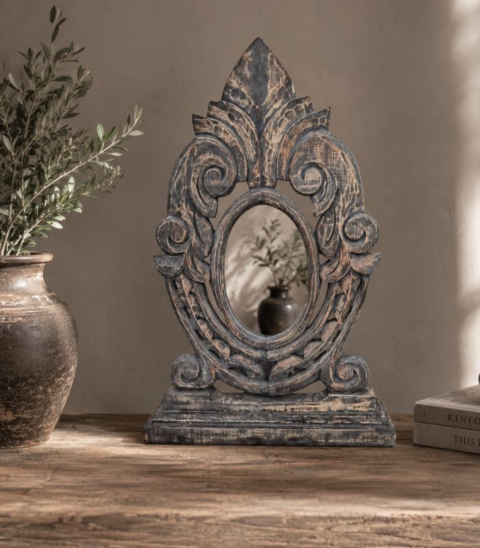 decoratieve spiegel hout - zozowonen.nl