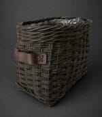 rieten mand zwart - 34cm - zozowonen.nl