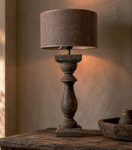 houten baluster lampenvoet - zozowonen.nl